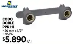 Construmart Hoffens codo doble ppr hi oferta