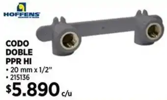 Construmart Hoffens codo doble ppr hi oferta
