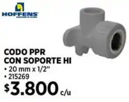 Construmart Hoffens codo ppr con soporte hi oferta
