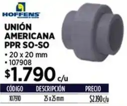 Construmart Hoffens unión americana ppr so-so oferta
