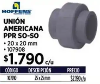 Construmart Hoffens unión americana ppr so-so oferta