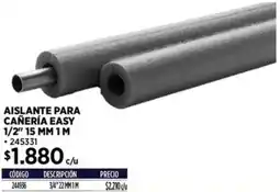 Construmart Aislante para cañería easy 1/2" oferta