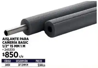 Construmart Aislante para cañería basic 1/2" oferta