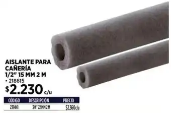 Construmart Aislante para cañería 1/2" oferta
