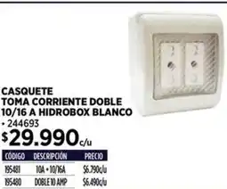 Construmart Casquete toma corriente doble oferta