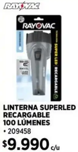 Construmart Rayovac linterna superled recargable oferta