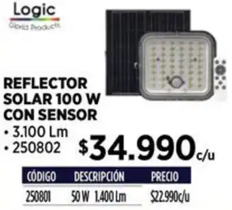 Construmart Logic reflector solar con sensor oferta