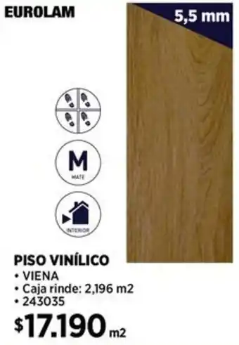 Construmart Eurolam piso vinílico oferta