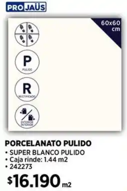 Construmart Projaüs porcelanato pulido oferta