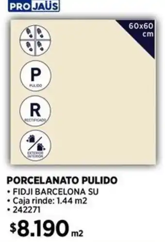 Construmart Pro jaüs porcelanato pulido oferta