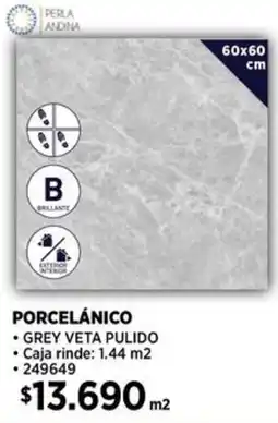 Construmart Perla andina porcelánico oferta