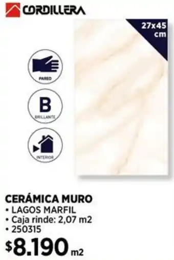 Construmart Cordillera cerámica muro oferta