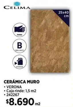 Construmart Pro jaüs celima cerámica muro oferta