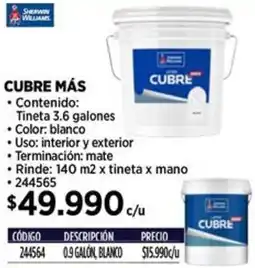 Construmart Sherwin welliams cubre más oferta