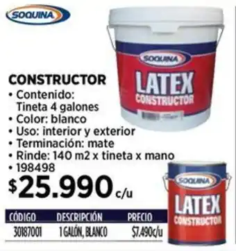 Construmart Soquina latex constructor oferta