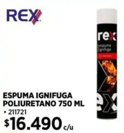 Construmart Rex espuma ignifuga poliuretano oferta