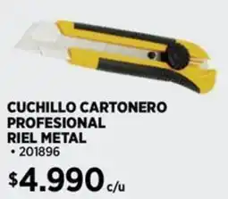 Construmart Cuchillo cartonero profesional riel metal oferta