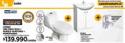 Construmart Projaüs combo one piece zeus + mueble vanitorio + monomando oferta