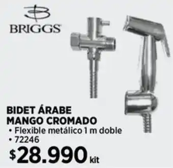 Construmart Briggs bidet árabe mango cromado oferta