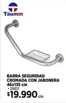 Construmart Täumm barra seguridad cromada con jabonera oferta