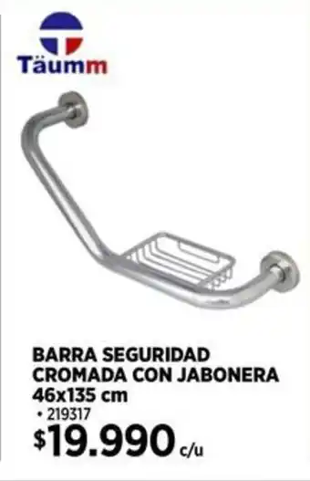 Construmart Täumm barra seguridad cromada con jabonera oferta