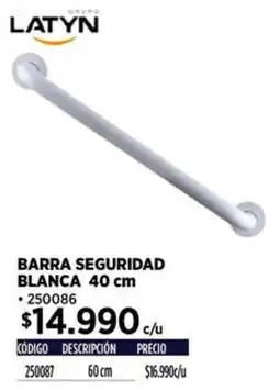 Construmart Latyn barra seguridad blanca oferta