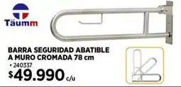 Construmart Täumm barra seguridad abatible a muro cromada oferta