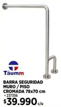 Construmart Täumm barra seguridad muro/piso cromada oferta