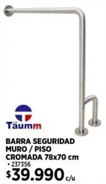 Construmart Täumm barra seguridad muro/piso cromada oferta