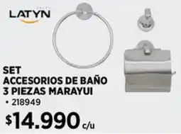 Construmart Latyn set accesorios de baño oferta