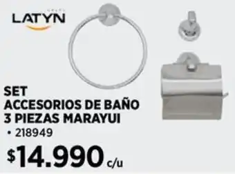 Construmart Latyn set accesorios de baño oferta