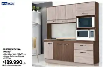 Construmart Projaüs mueble cocina ingrid oferta