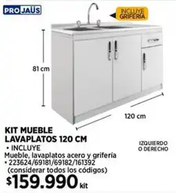 Construmart Projaüs kit mueble lavaplatos oferta