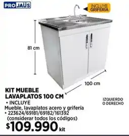 Construmart Projaüs kit mueble lavaplatos oferta