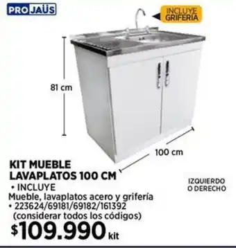 Construmart Projaüs kit mueble lavaplatos oferta