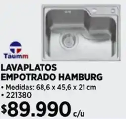 Construmart Taumm lavaplatos empotrado hamburg oferta
