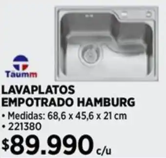 Construmart Taumm lavaplatos empotrado hamburg oferta