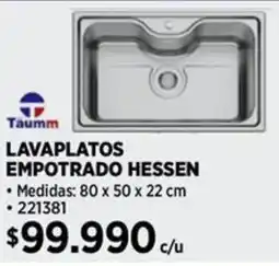 Construmart Taumm lavaplatos empotrado hessen oferta