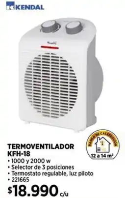 Construmart Kendal termoventilador KFH-18 oferta