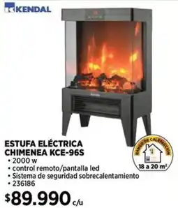 Construmart Kendal estufa eléctrica chimenea KCE-96S oferta