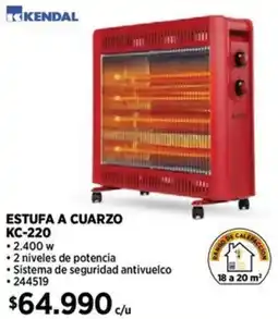 Construmart Kendal estufa a cuarzo KC-220 oferta