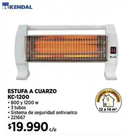 Construmart Kendal estufa a cuarzo oferta