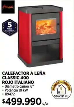 Construmart Calefactor a leña classic oferta