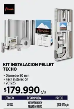 Construmart Kit instalacion pellet techo oferta