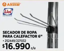 Construmart Alcazar lioi secador de ropa para calefactor 6" oferta