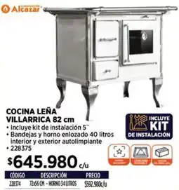 Construmart Alcazar cocina leña villarrica oferta