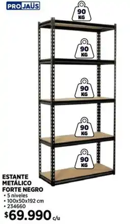 Construmart Projaüs estante metálico forte negro oferta