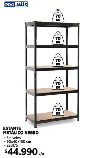 Construmart Projaüs estante metálico negro oferta