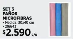 Construmart Set 3 paños microfibras oferta