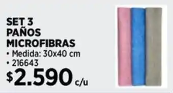 Construmart Set 3 paños microfibras oferta